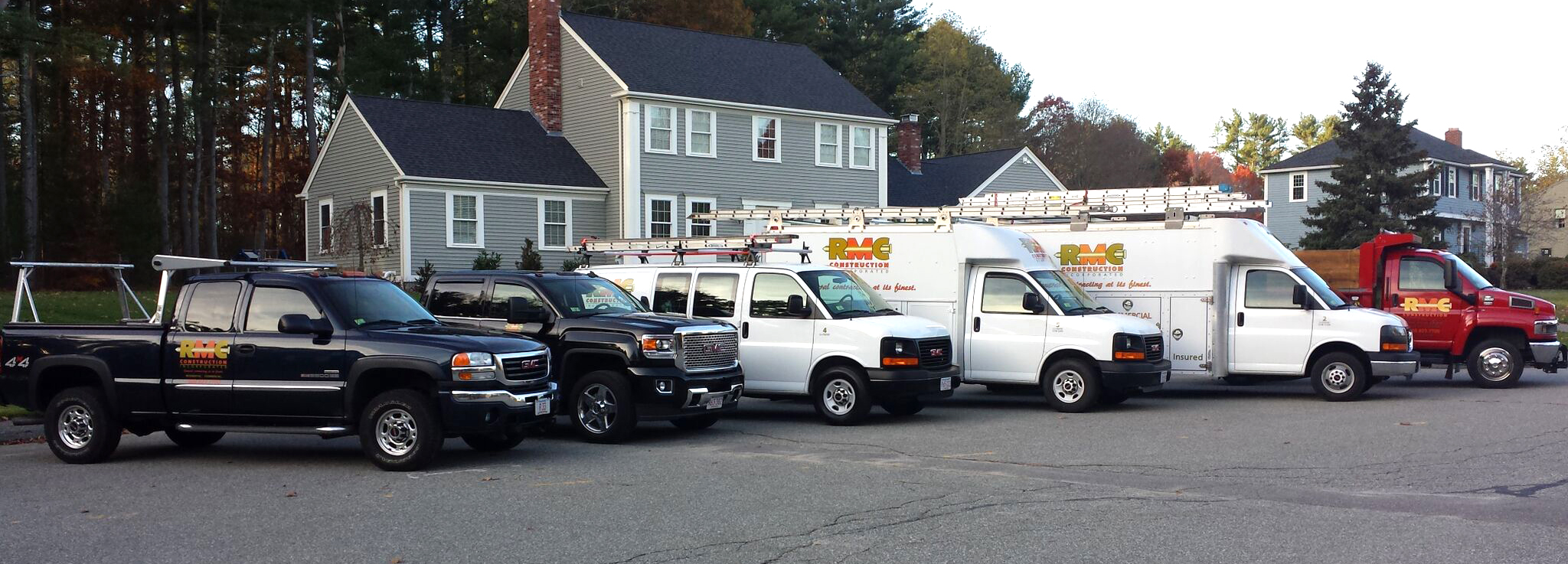 construction crew trucks